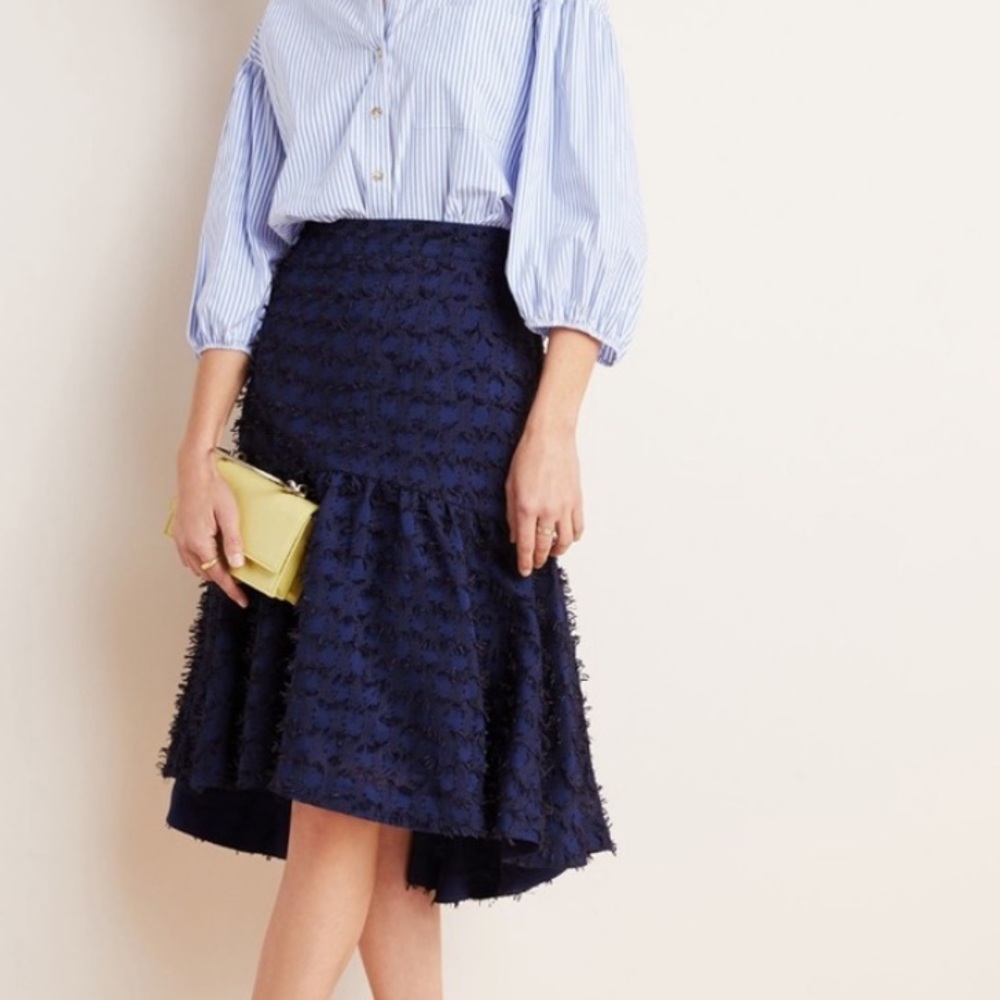 Maeve from Anthropologie Miranda High to Low Skirt